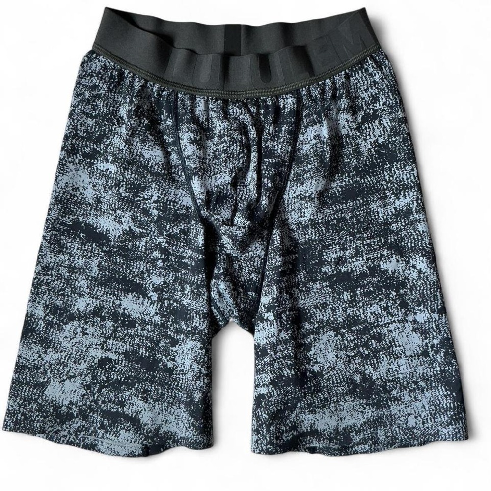 Lululemon Men's THE Short Lined Training Shorts Black‎ Gray Patterned S